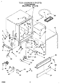 TUB ASSEMBLY, LIT/OPTIONAL Diagram and Parts List for WU3000Y0  Roper Dishwasher