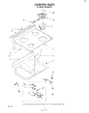 COOKTOP Diagram and Parts List for RJE363PP2  Whirlpool Range