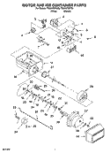 MOTOR AND ICE CONTAINER PARTS Diagram and Parts List for TS22AFXKQ06  Estate Refrigerator