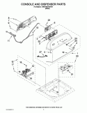 CONSOLE AND DISPENSER PARTS Diagram and Parts List for 7MWTW5700YW1  Whirlpool Washer