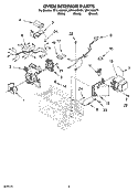 OVEN INTERIOR PARTS Diagram and Parts List for MT4140SKQ1  Whirlpool Microwave