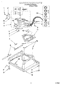 MACHINE BASE Diagram and Parts List for LSQ8520JQ1  Whirlpool Washer