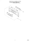 CONTROL PANEL, LITERATURE Diagram and Parts List for RBD275PDB4  Whirlpool Wall Oven