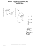MOTOR AND ICE CONTAINER PARTS Diagram and Parts List for GSC25C5EYY01  Whirlpool Refrigerator