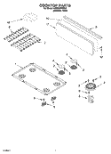 COOKTOP Diagram and Parts List for KDRP407HSS4  KitchenAid Range
