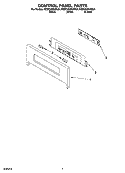 CONTROL PANEL PARTS Diagram and Parts List for KEBC206KSS04  KitchenAid Wall Oven
