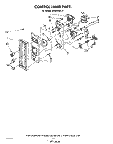 CONTROL PANEL Diagram and Parts List for MW8450XL2  Whirlpool Microwave