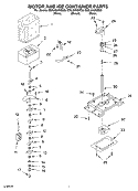 MOTOR AND ICE CONTAINER PARTS Diagram and Parts List for ED5LHAXMB00  Whirlpool Refrigerator