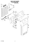 AIR FLOW PARTS Diagram and Parts List for KSRD22FTST01  KitchenAid Refrigerator