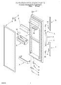 REFRIGERATOR DOOR Diagram and Parts List for 3VED23DQFN01  Whirlpool Refrigerator