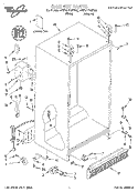 CABINET, LITERATURE Diagram and Parts List for 4YED27DQFW00  Whirlpool Refrigerator