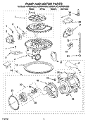 PUMP AND MOTOR PARTS Diagram and Parts List for KUDS01ILBT3  KitchenAid Dishwasher