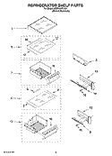 REFRIGERATOR SHELF PARTS Diagram and Parts List for KSSS48FTX00  KitchenAid Refrigerator