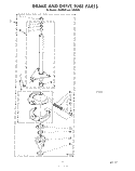 BRAKE AND DRIVE TUBE Diagram and Parts List for JV020000  Whirlpool Washer Dryer Combo