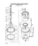 AGITATOR, BASKET AND TUB Diagram and Parts List for LA7680XTF1  Whirlpool Washer