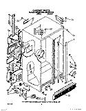 CABINET Diagram and Parts List for RS25AWXXW00  Roper Refrigerator