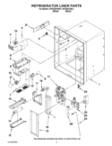 REFRIGERATOR LINER PARTS Diagram and Parts List for KFIS20XVBL7  KitchenAid Refrigerator