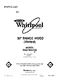 SECTION Diagram and Parts List for RH3730XYQ0  Whirlpool Range Hood
