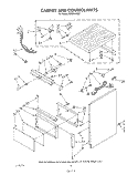 CABINET AND CONTROL Diagram and Parts List for KUCS180S0  KitchenAid Trash Compactor