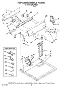 TOP AND CONSOLE PARTS Diagram and Parts List for AED4470TQ0  Admiral Dryer