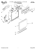 FRAME AND CONSOLE Diagram and Parts List for DP840DWGX1  Whirlpool Dishwasher
