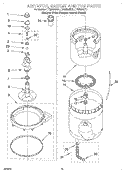 AGITATOR, BASKET, AND TUB Diagram and Parts List for LTG6234DT1  Whirlpool Washer Dryer Combo
