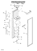 FREEZER DOOR Diagram and Parts List for GD5PHAXLB00  Whirlpool Refrigerator