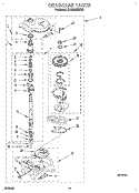 GEARCASE Diagram and Parts List for 3LA5580XSN3  Whirlpool Washer