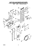 AIRFLOW AND RESERVOIR Diagram and Parts List for KSSC36FJW00  KitchenAid Refrigerator