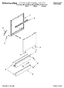 DOOR AND PANEL Diagram and Parts List for KUDR24SEWH4  KitchenAid Dishwasher