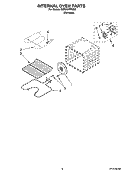 INTERNAL OVEN PARTS Diagram and Parts List for GBD307PRS02  Whirlpool Wall Oven