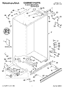 CABINET PARTS Diagram and Parts List for KSSC42QKS02  KitchenAid Refrigerator
