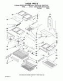 SHELF PARTS Diagram and Parts List for GX5SHTXVY01  Whirlpool Refrigerator