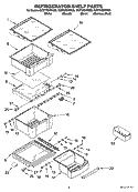 REFRIGERATOR SHELF PARTS Diagram and Parts List for GC5THEXNS03  Whirlpool Refrigerator