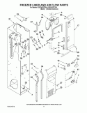 FREEZER LINER AND AIR FLOW PARTS Diagram and Parts List for KSSO42QTX04  KitchenAid Refrigerator