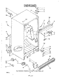CABINET Diagram and Parts List for ET19JKXLWR0  Whirlpool Refrigerator
