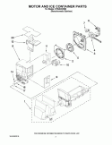 MOTOR AND ICE CONTAINER PARTS Diagram and Parts List for KFIS20XVMS5  KitchenAid Refrigerator
