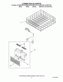 LOWER RACK PARTS Diagram and Parts List for DU1055XTVB2  Whirlpool Dishwasher