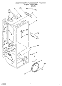 REFRIGERATOR LINER Diagram and Parts List for 4KSRS27CHT00  KitchenAid Refrigerator