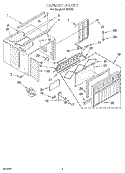 CABINET Diagram and Parts List for CA10WR43  Whirlpool Air Conditioner