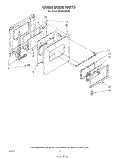 OVEN DOOR Diagram and Parts List for RB1000XKW2  Whirlpool Wall Oven