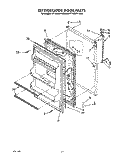 REFRIGERATOR DOOR Diagram and Parts List for RT14DMXYW00  Roper Refrigerator