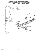 UPPER WASH AND RINSE PARTS Diagram and Parts List for GU1100XTLS1  Whirlpool Dishwasher