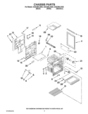 CHASSIS PARTS Diagram and Parts List for GGG388LXS03  Whirlpool Range