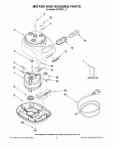 MOTOR AND HOUSING PARTS Diagram and Parts List for KFPW761OB0  KitchenAid Food Processor