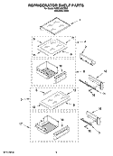 REFRIGERATOR SHELF PARTS Diagram and Parts List for KSSC42QTS02  KitchenAid Refrigerator