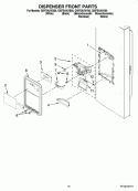 DISPENSER FRONT PARTS Diagram and Parts List for GI5FSAXVA00  Whirlpool Refrigerator