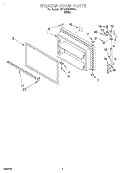 FREEZER DOOR Diagram and Parts List for 3ET18TMXEW00  Whirlpool Refrigerator