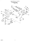 MANIFOLD Diagram and Parts List for SF370PEWQ1  Whirlpool Range
