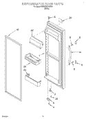 REFRIGERATOR DOOR Diagram and Parts List for 6ED20TKXGW03  Whirlpool Refrigerator